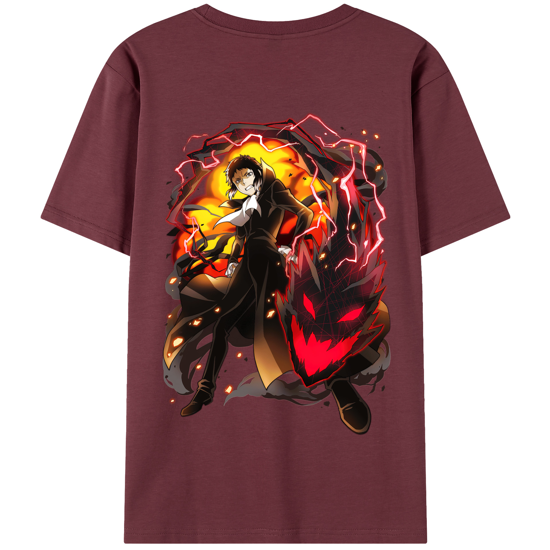（画像用） 文豪ストレイドッグス Bungo Stray Dogs 綿100％半袖Tシャツ（背面プリント）